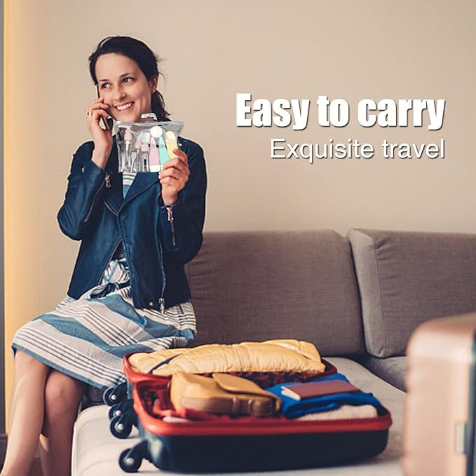 طقم زجاجات سفر لمستحضرات التجميل مانع للتسرب 11 قطعة