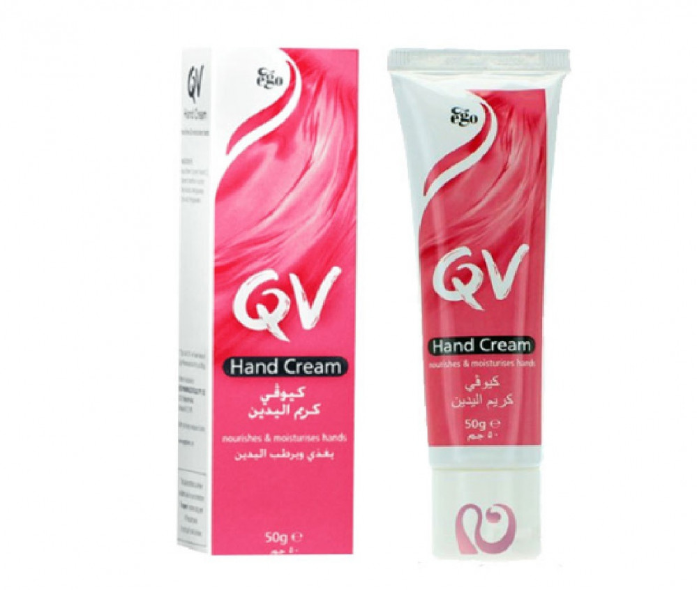كريم يدين مرطب وملطف من QV خالي العطور 50 غ للبشرة الحساسة