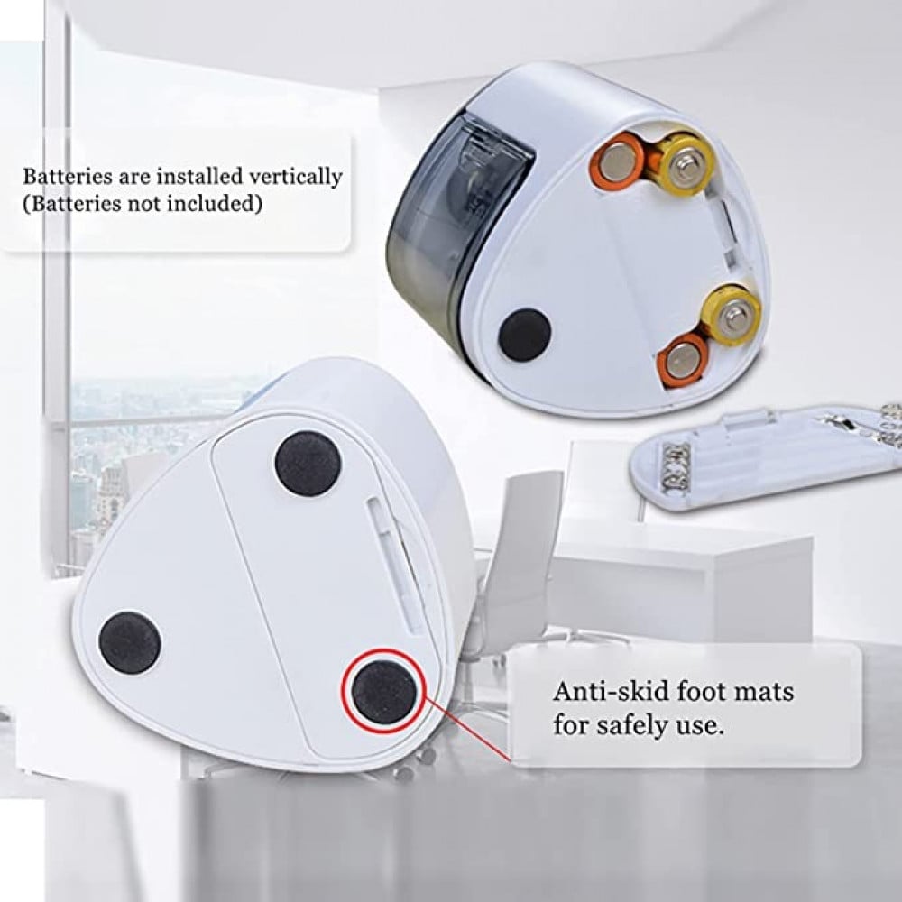 مبراة قلم رصاص كهربائية من ايكام، بفتحة مزدوجة متعددة الوظائف، مبراة قلم رصاص كهربائية اوتوماتيكية تعمل بالبطارية بفتحتين (6-8 ملم / 9-12 ملم) للفصول الدراسية/المكتب/المنزل