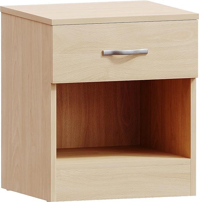 طاولة بجانب السرير فيدا ديزاينز خشبية درج واحد ورف 474036 سم