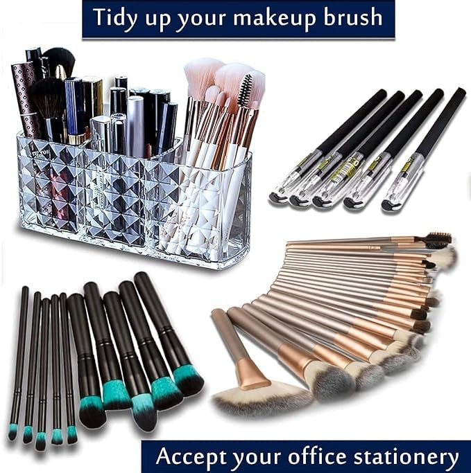 منظم فرش المكياج من سنير أكريليك شفاف 19 x 6 x 8 سم