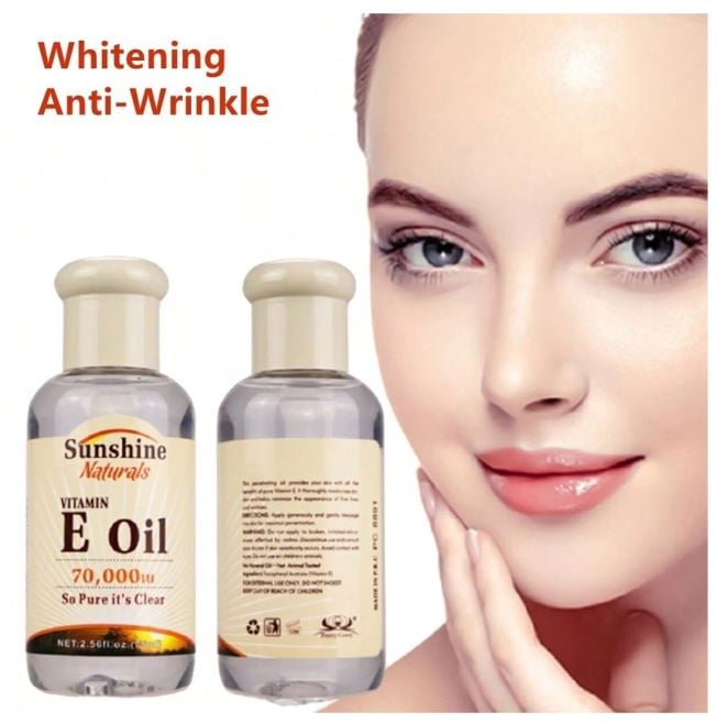 زيت فيتامين E للوجه من Sunshine Naturals مغذي ومرطب 75 مل