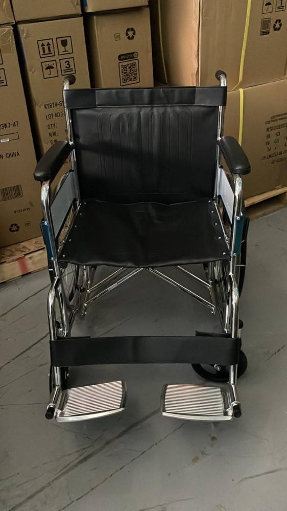 كرسي طبي متحرك مبطن جلد KY موديل KY874L-51 مقاس 51 سم مقاوم للماء
