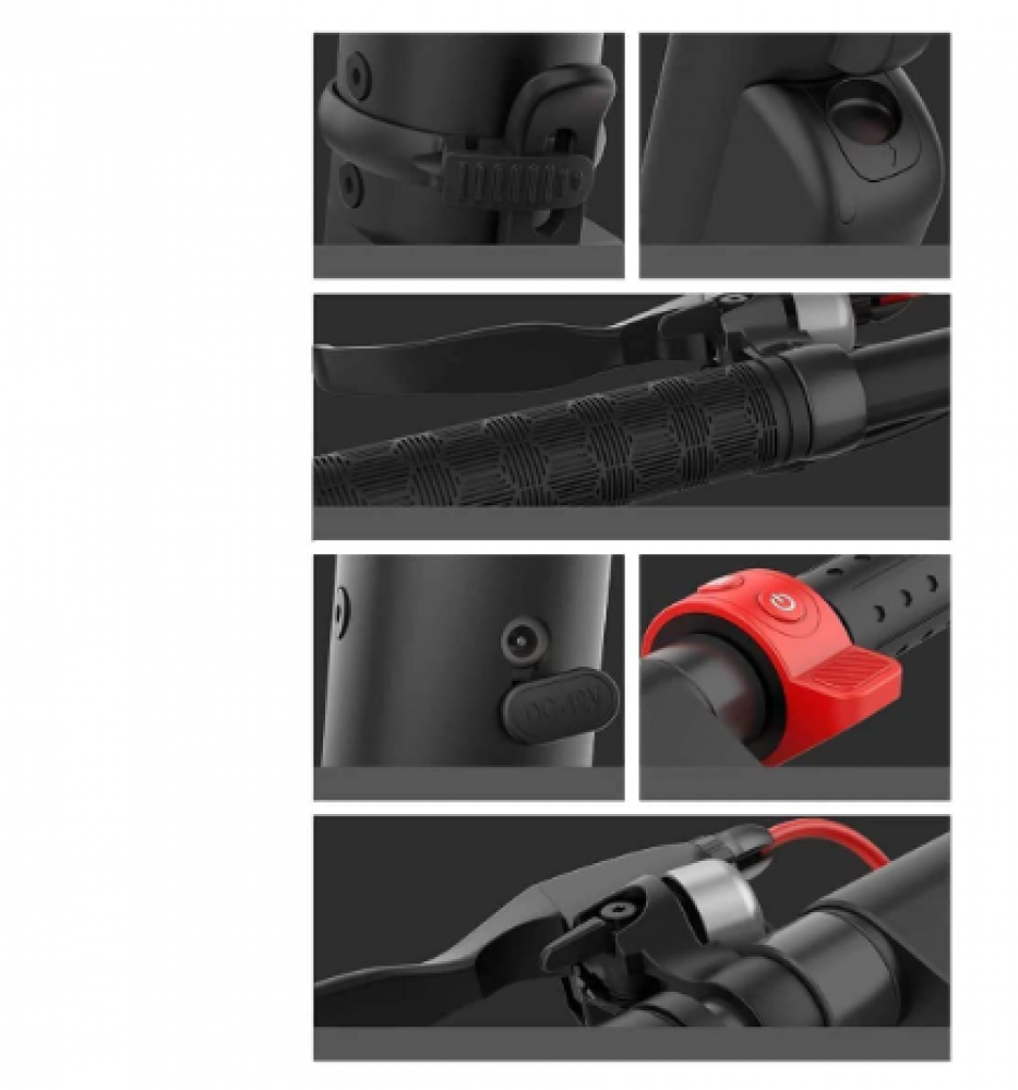 سكوتر ركل M365 برو من كروني مع تطبيق، سكوتر كهربائي 8.5 انش بلون رمادي داكن