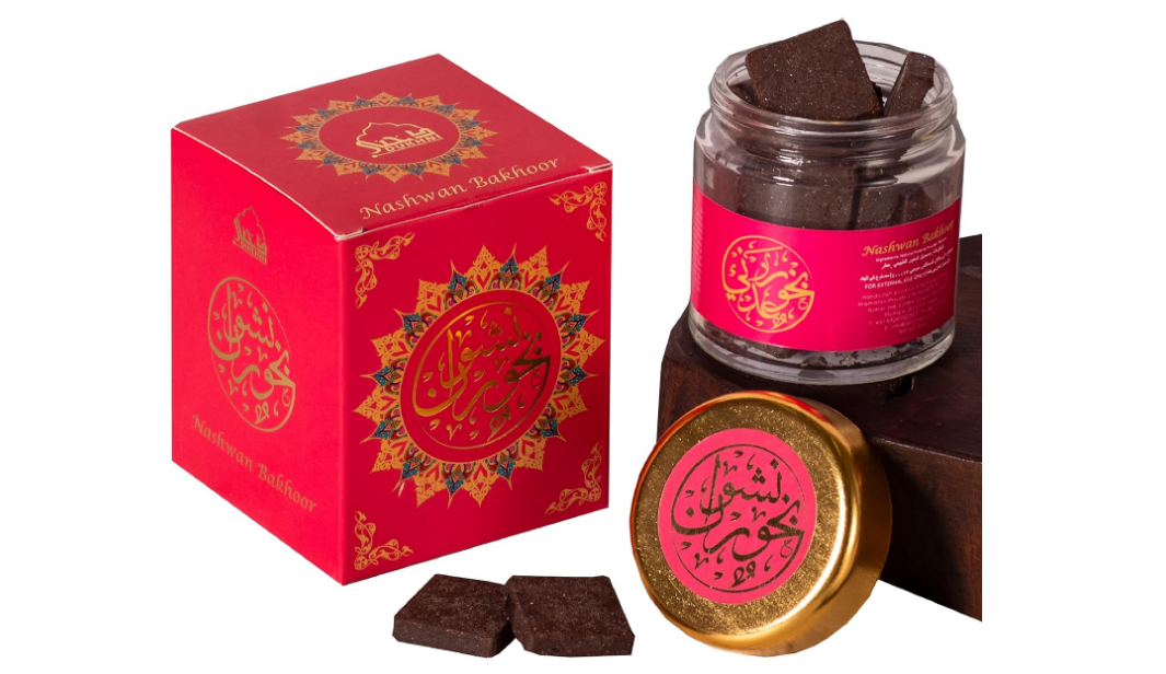 بخور من دخني Nashwan Bakhoor بنكهة زهرية مسكية عودية جرة 40 جرام