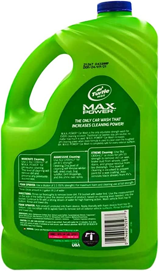 شامبو غسيل السيارات من Turtle Wax ماكس باور للتنظيف 295 لتر