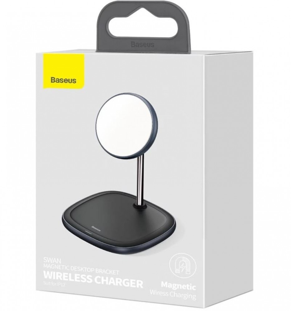 بيسوس - حامل مغناطيسي Baseus Swan MagSafe مع شاحن لاسلكي لجهاز iPhone 12