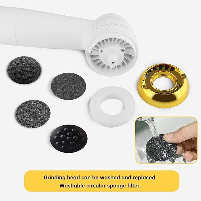 مزيل مسامير القدم الكهربائي قابلة لإعادة الشحن 4 بكرات