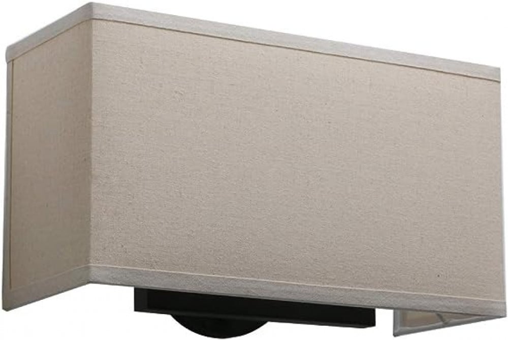 بريمو مصباح حائط ليلي مخفي للاستخدام الداخلي بجانب السرير مصباح فردي بمصباحين صناعي عتيق مع غطاء قماشي مربع للقراءة وغرفة النوم وغرفة المعيشة وغرفة الطعام والفندق