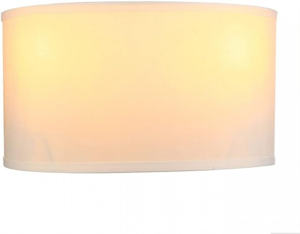 مصباح حائط ليلي مخفي للاستخدام الداخلي بجانب السرير بمصباحين، مصباح صناعي عتيق مع غطاء قماشي نصف دائري للقراءة وغرفة النوم وغرفة المعيشة وغرفة الطعام والفندق (ابيض)