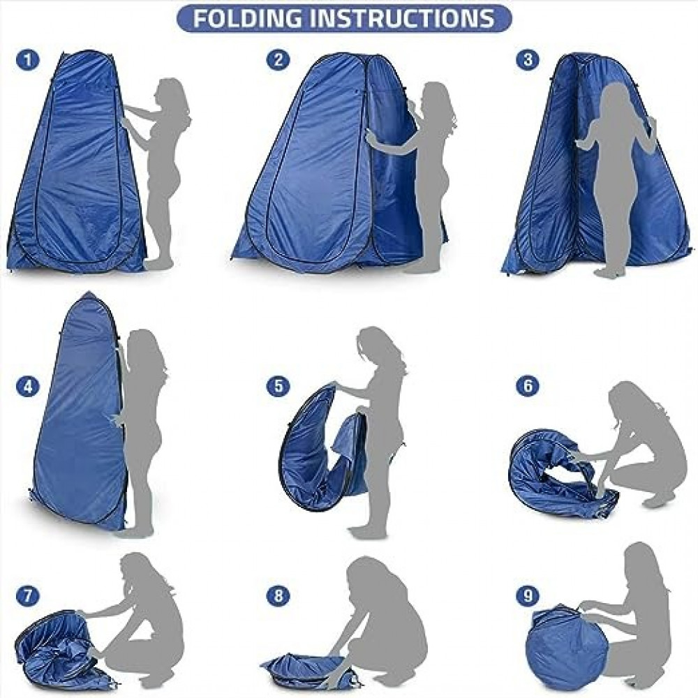 كابينة خاصة من اتش اس كيو ام ايه، كابينة استحمام محمولة سهلة الفتح للتخييم مع ارضية، كابينة خاصة جاهزة لضمان الخصوصية في الخارج، للتخييم وللشاطئ، سهلة التركيب وقابلة للطي مع شنطة حمل خفيفة ومتينة