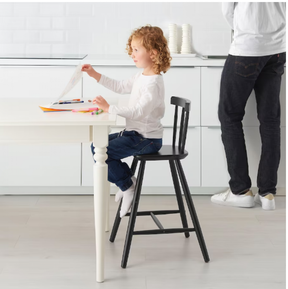 ايكيا كرسي للصغار, أسود