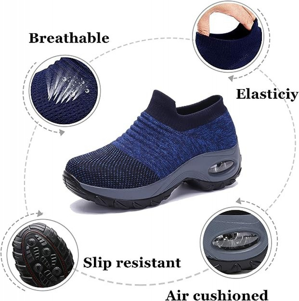 سيكت حذاء جري رياضي عصري للنساء للتنس والرياضة والمشي واللياقة البدنية سهل الارتداء وخفيف الوزن