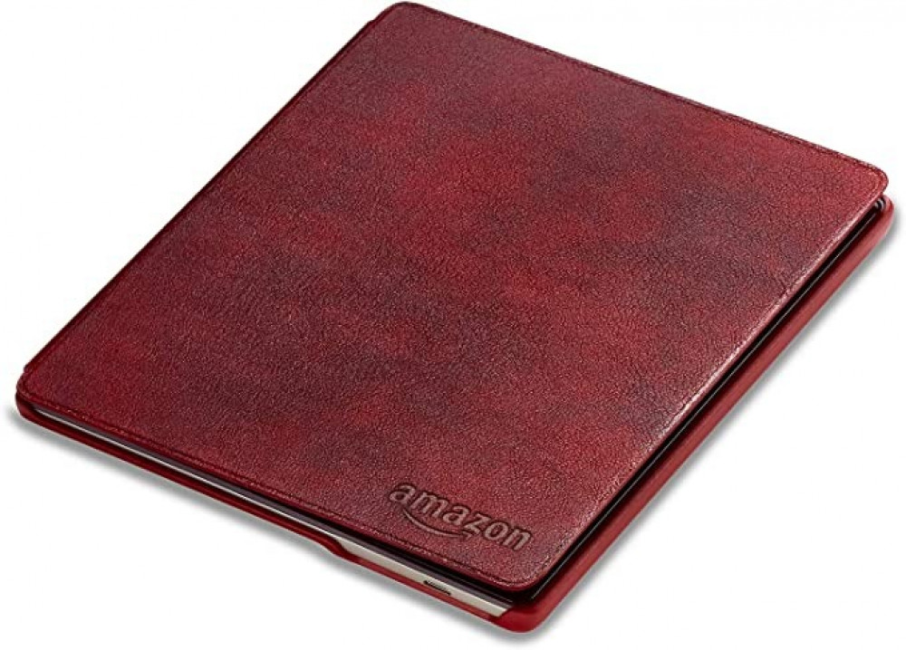 غطاء من الجلد لجهاز Kindle Oasis، بلون خمري