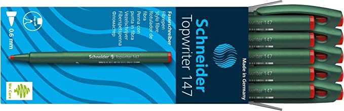 قلم توب رايتر من Schneider (شنايدر) خط دقيق 0.6 ملم عبوة 10