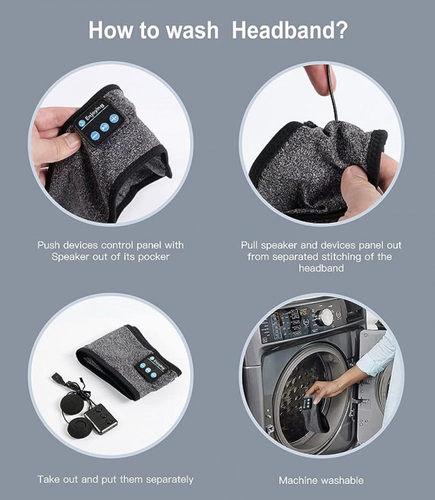 سماعة PTL01 فوق الأذن راس بلوتوث للنوم من بريتونج، راس رياضية لاسلكية موسيقية رفيعة للغاية بصوت ستيريو عالي الوضوح مثالية للنوم على الجانب والارق والتمارين والركض واليوغا,أسود