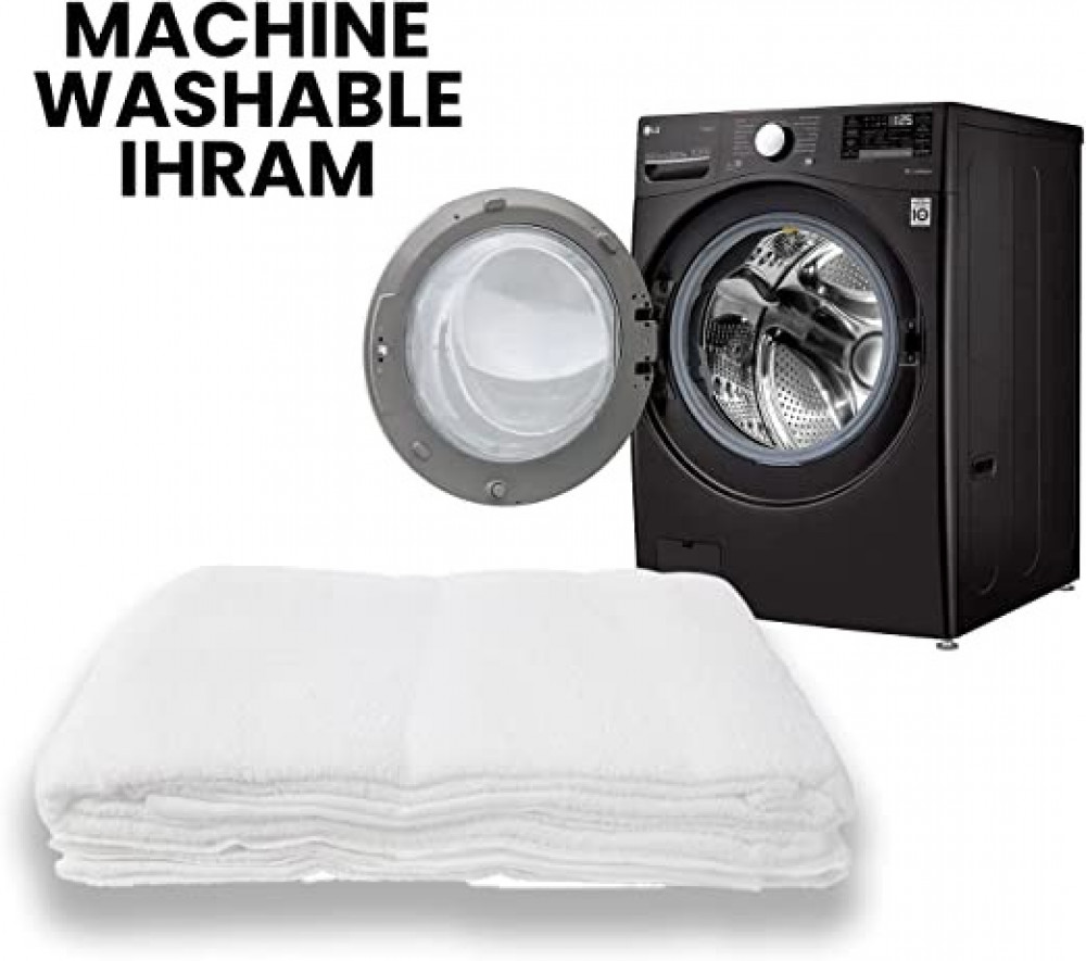 إحرام للعمرة من الاهرام بقماش ناعم مضاد للبكتيريا مقاس واحد