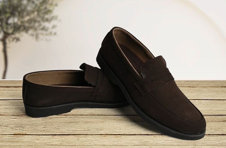 حذاء رجالي طبي MLR بني غامق نعل ممتص صدمات مقاس 45 MLR-SHA01