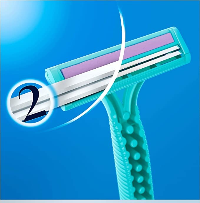 شفرة حلاقة نسائية للاستعمال مرة واحدة من Gillette مرطبة 12 قطعة