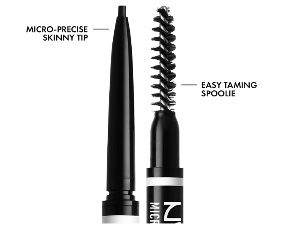 قلم تحديد الحواجب مايكرو من NYX دقيق بلون أسود - حجم قياسي