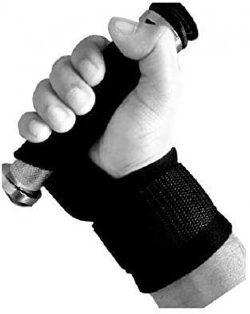 أربطة رفع أثقال قطعتين نايلون وقطن 38سم مع مشبك مقاوم للصدأ دعم معصم