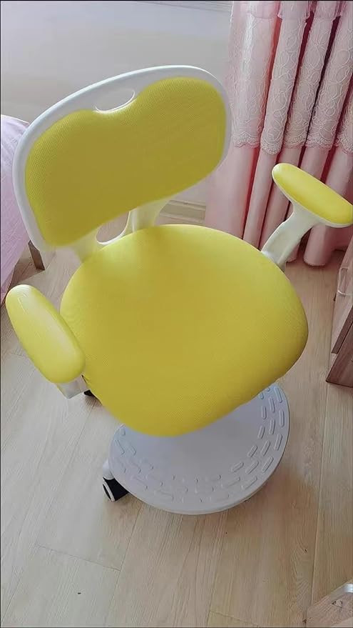 جانتينز كرسي دراسة قابل للتعديل للجلوس الصحيح، كرسي تعلم اصفر