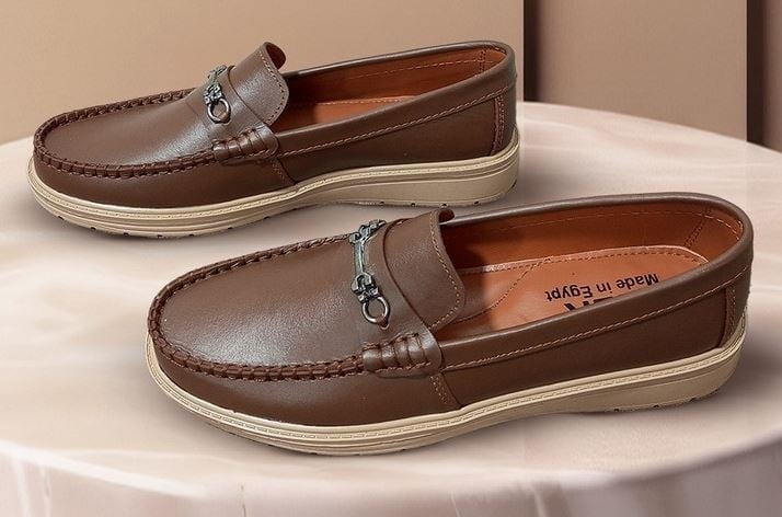 حذاء رجالي طبي MLR هافان جلد طبيعي بتبطين مريح وتهوية مقاس 44