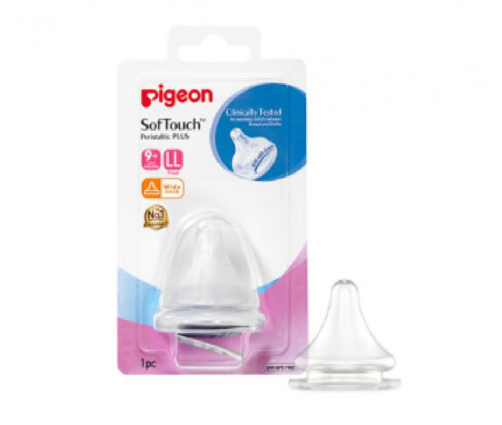 حلمة رضاعة بيجون SofTouch عنق واسع سيليكون ناعم حجم LL