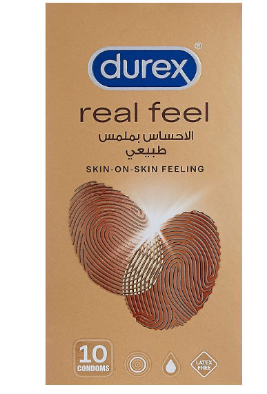 واقي ذكري من Durex ريل فيل غير لاتكس عبوة 10 قطع