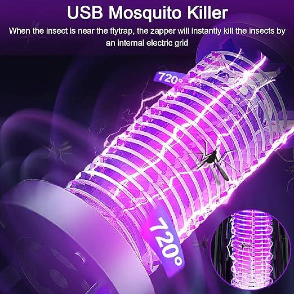 صاعق بعوض كهربائي بمصباح LED بقوة 20 واط لقتل الحشرات الطائرة في الأماكن المغلقة والمفتوحة، مصيدة وطارد للحشرات والآفات للقضاء على البعوض (20 واط)