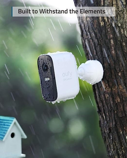 Eufy Security, eufyCam 2C Pro, نظام أمان منزلي لاسلكي بدقة 2K، عمر بطارية 180 يومًا، توافق HomeKit ، IP67 ، رؤية ليلية ، بدون رسوم شهرية