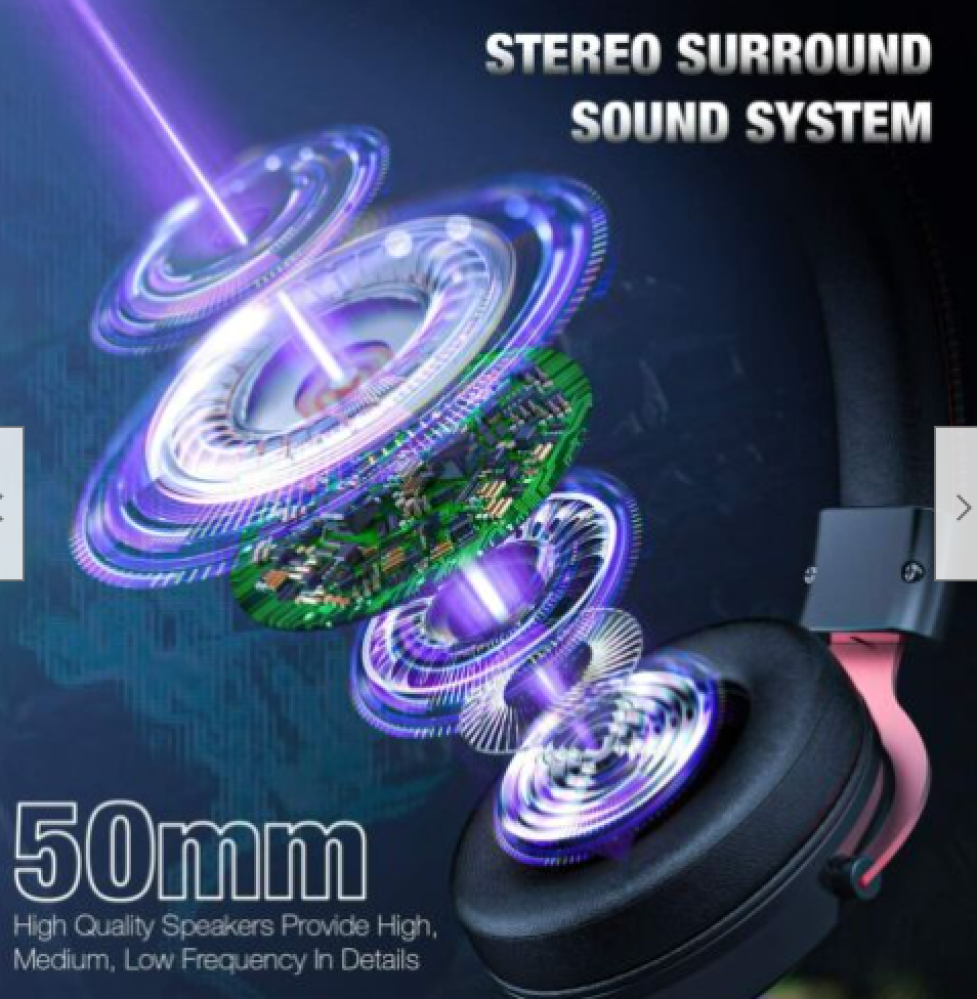 سماعة ألعاب من ONIKUMA بمايكروفون قابل للفصل ومحركات 50 مم