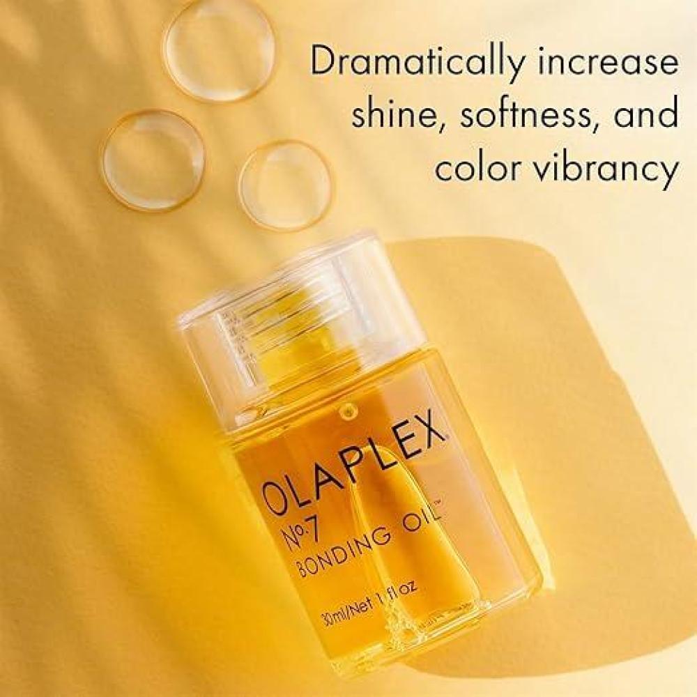 زيت ربط رقم 7 من اولابليكس، 30 مل، زيوت معالجة الشعر، علاج مغذي للأطراف المتقصفة وفروة الرأس الجافة لجميع أنواع الشعر، يغذي ويصلح لجميع أنواع الشعر، أصفر