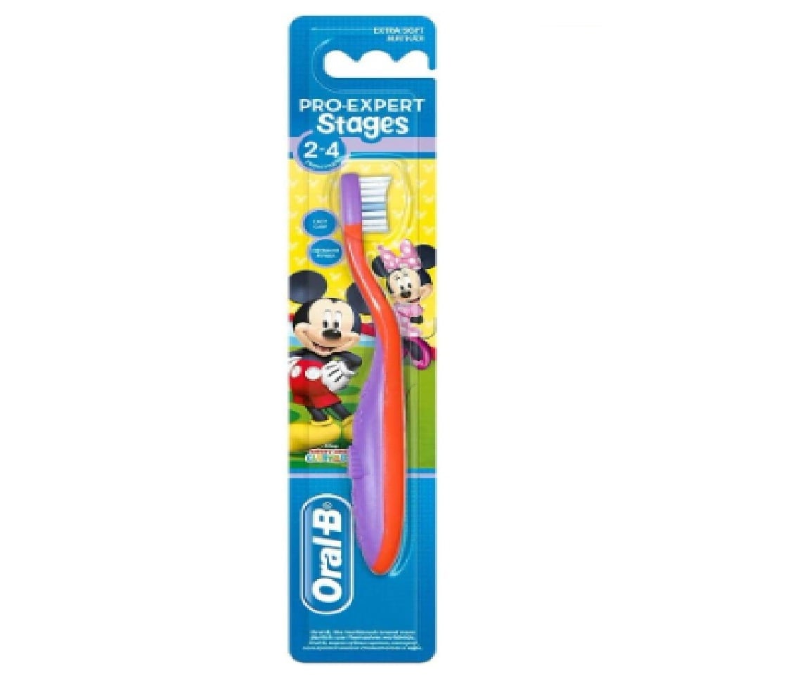 فرشاة أسنان من OralB أورال بي ناعمة ديزني ميكي ماوس عبوة 2