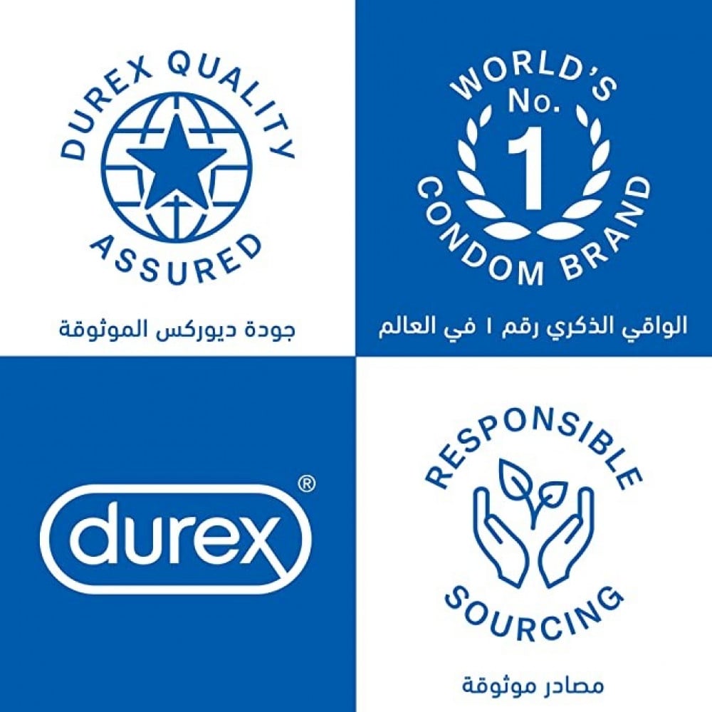 واقي ذكري للرجال من ديوركس (Durex) بمزلق ثين فيل رقيق - 12 قطعة 56 مم