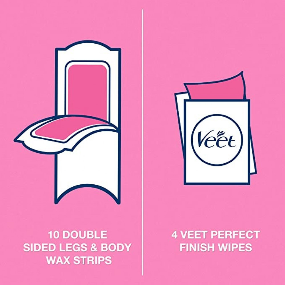 شمع نزع الشعر من Veet (فيت) للبشرة العادية بزبدة الشيا 20 شريط