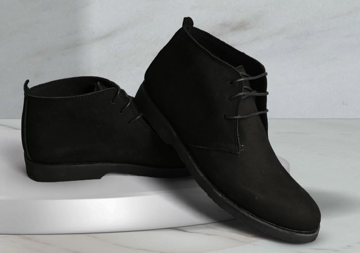 حذاء رجالي طبي MLR جلد مريح داعم مهوّى نعل ممتص صدمات مقاس 41