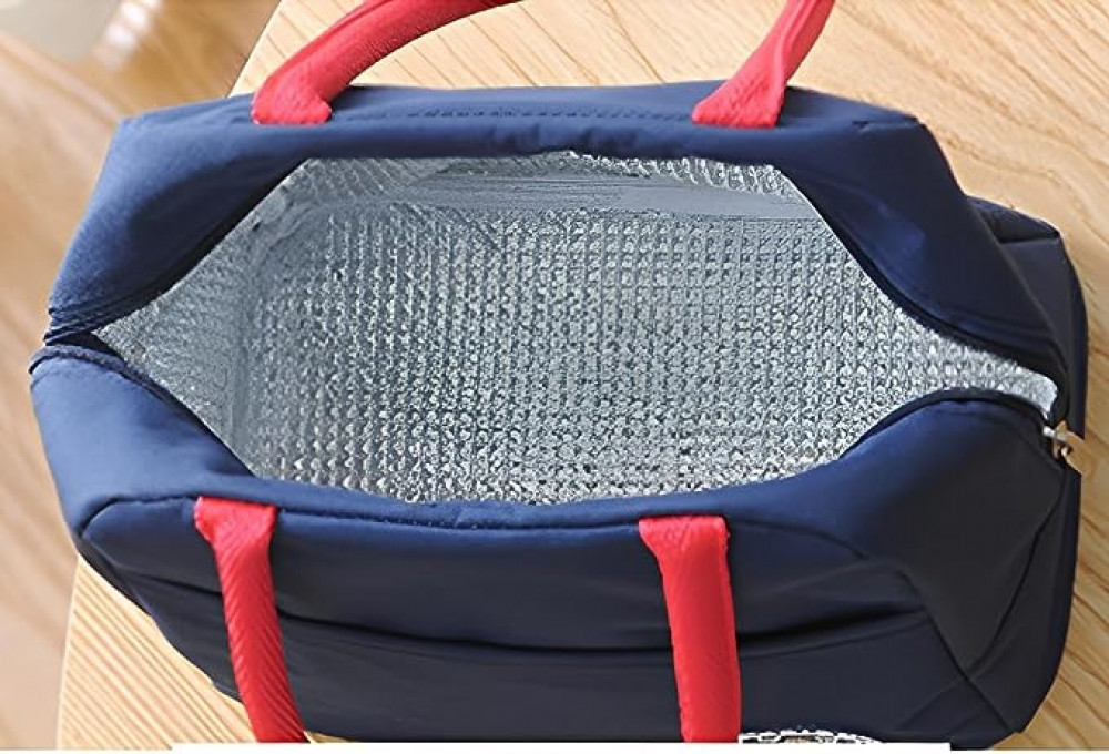 حقيبة صندوق الغداء، حقيبة غداء معزولة مقاومة للماء للنساء والرجال والمكتب والعمل والمدرسة والشاطئ والنزهات وصيد الأسماك والمشي لمسافات طويلة والسفر، حقيبة تبريد حرارية مانعة للتسرب (ازرق)