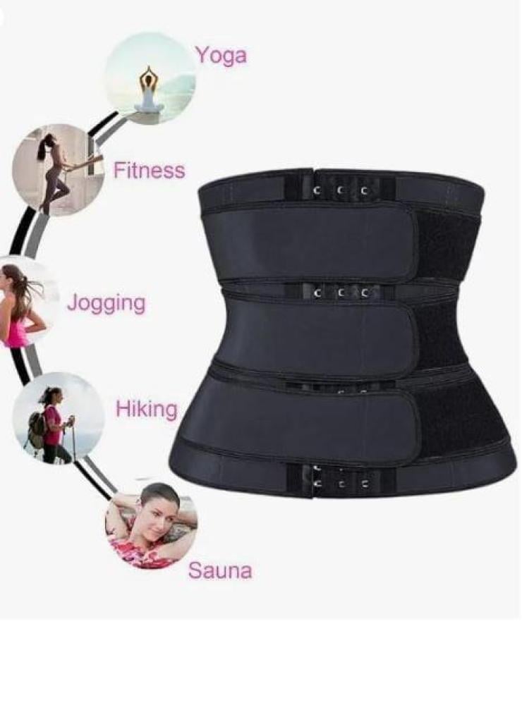حزام خصر تنحيف بي كير قابل للتعديل بضمادة ساونا مهوّاة
