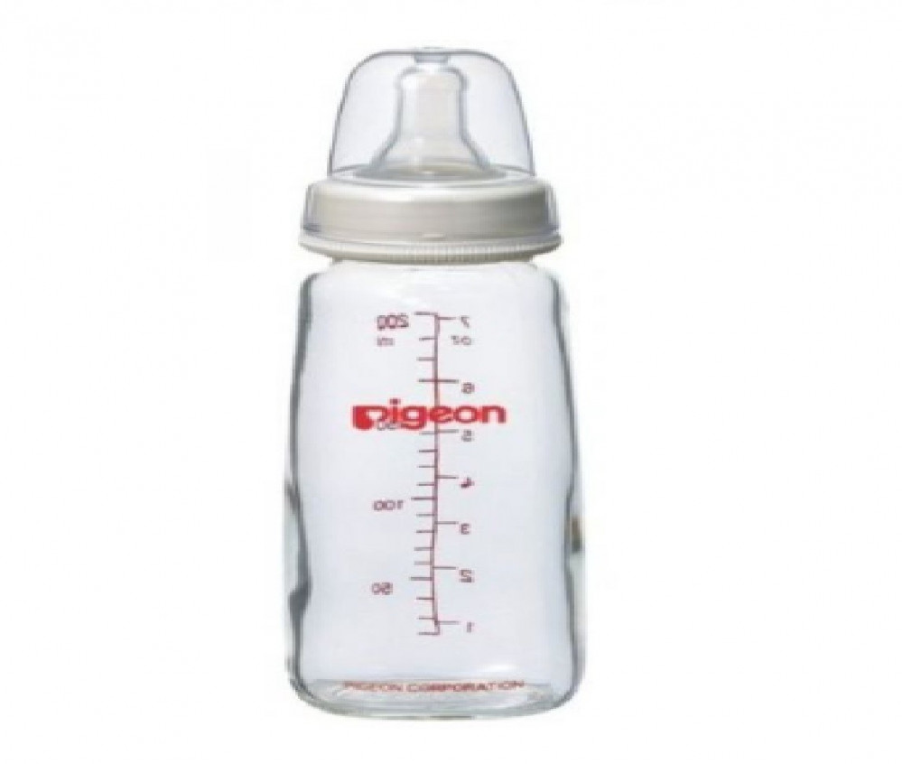 زجاجة رضاعة زجاجية 240 مل مع يد سهلة الحمل والتنظيف للرضع