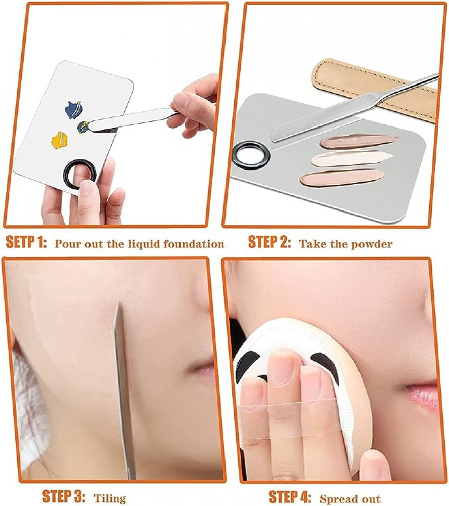 مجموعة أدوات مكياج من Boolygo ستانلس ستيل 3 قطع 15153 سم