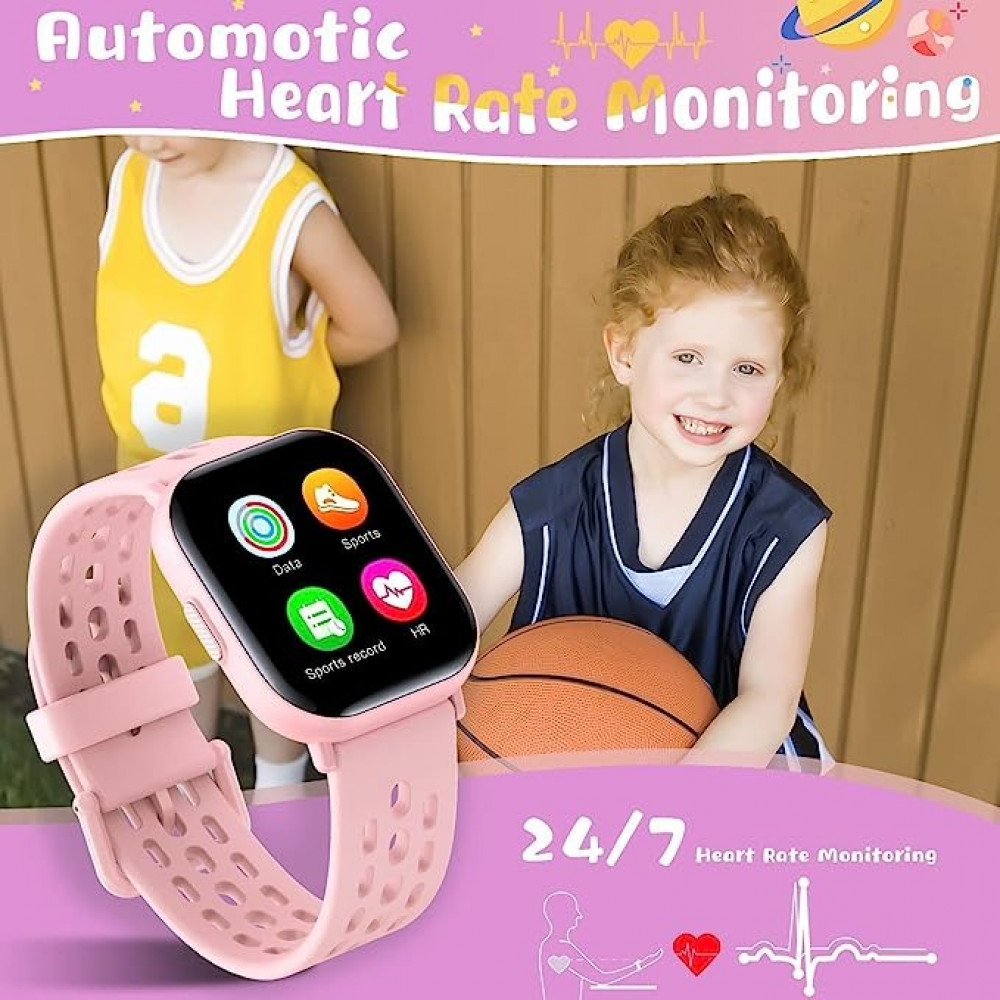 ساعة ذكية مقاومة للماء IP68 من دي ام جي، مع 8 اوضاع رياضة وخاصية تتبع اللياقة البدنية ومعدل ضربات القلب وجودة النوم وعداد الخطوات والسعرات الحرارية ومنبه ساعة، هدية من عمر 6 سنوات فيما فوق