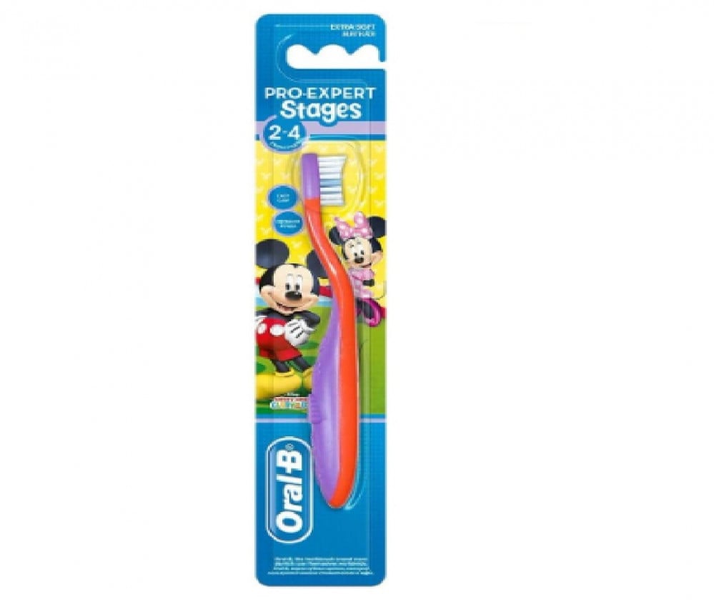 فرشاة أسنان من OralB أورال بي ناعمة ديزني ميكي ماوس عبوة 2