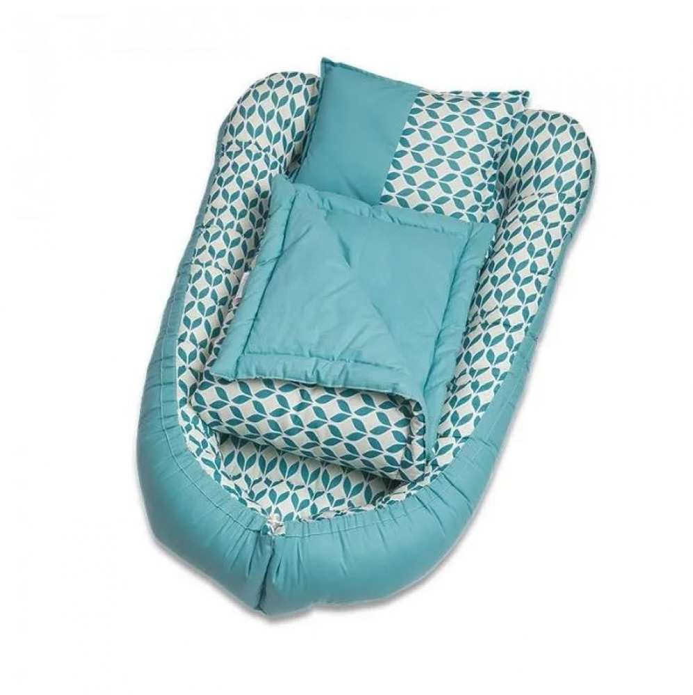 سجادة ووسادة نوم للأطفال فونا بيبي 3 قطع قماش قطني 100 من الولادة حتى 9 أشهر