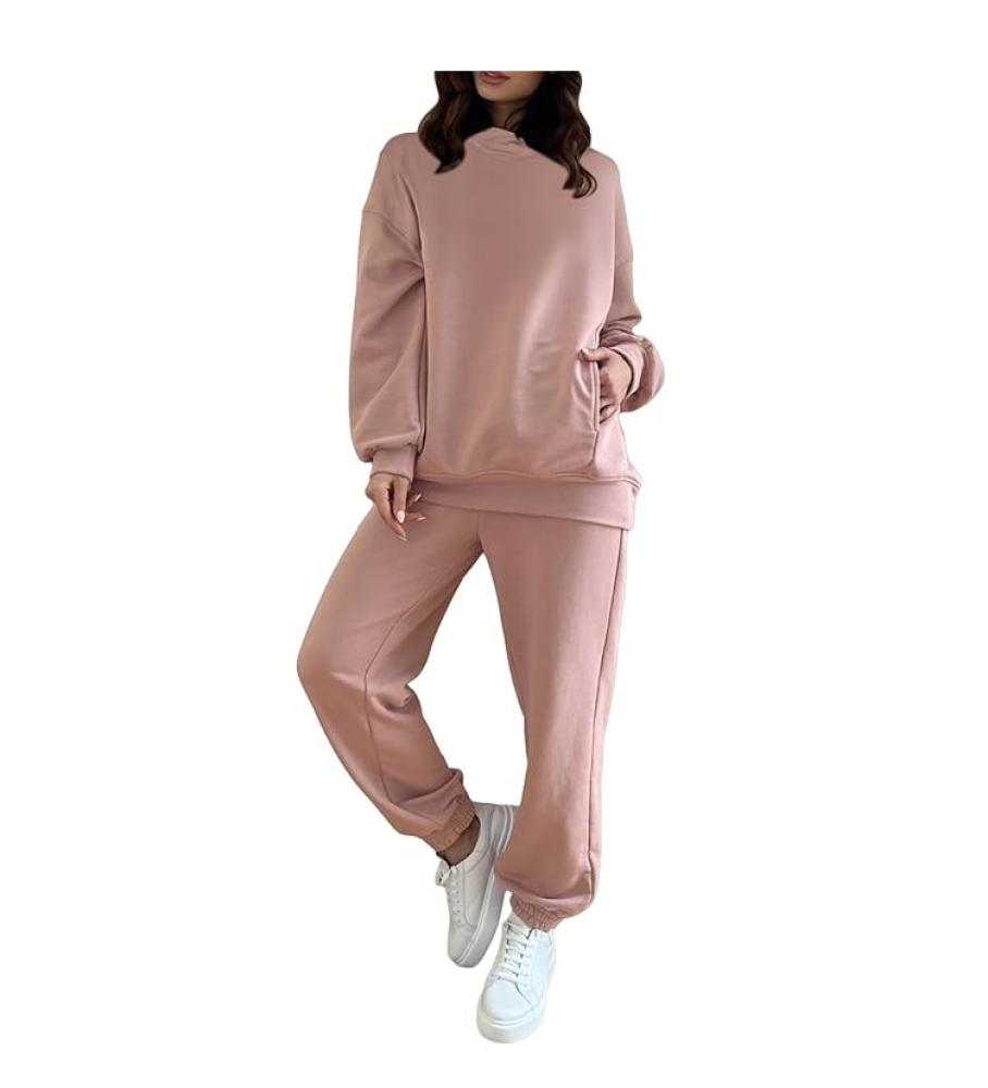 بدلة رياضية للنساء من فيكسماتي مكونة من هودي باكمام طويلة وبنطلون للركض مكونة من قطعتين