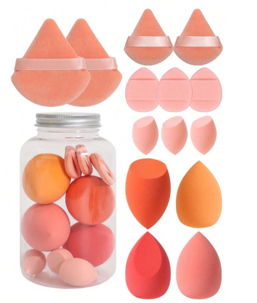 اسفنجة مكياج مجموعة من Beauty Blender بيوتي بلاندر 14 قطعة مع حاويات تخزين