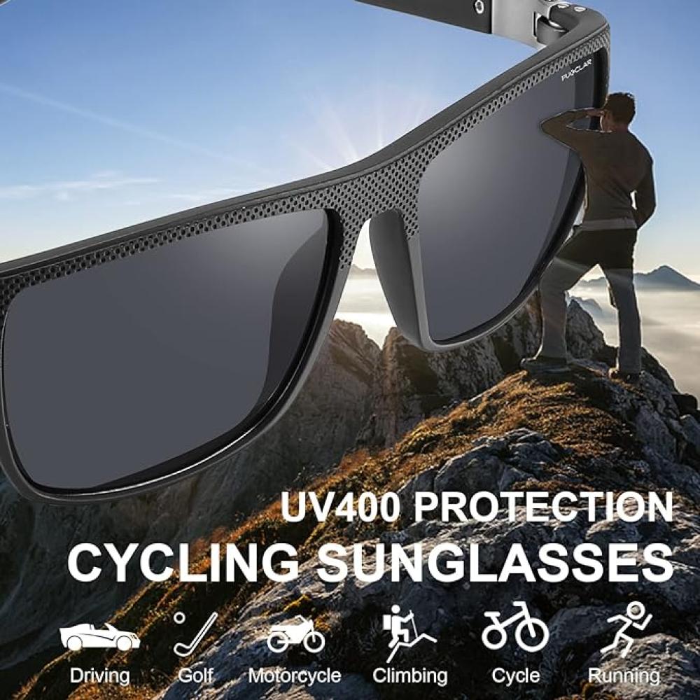 نظارة شمس من PUKCLAR بعدسات مستقطبة خفيفة الوزن قطعة واحدة