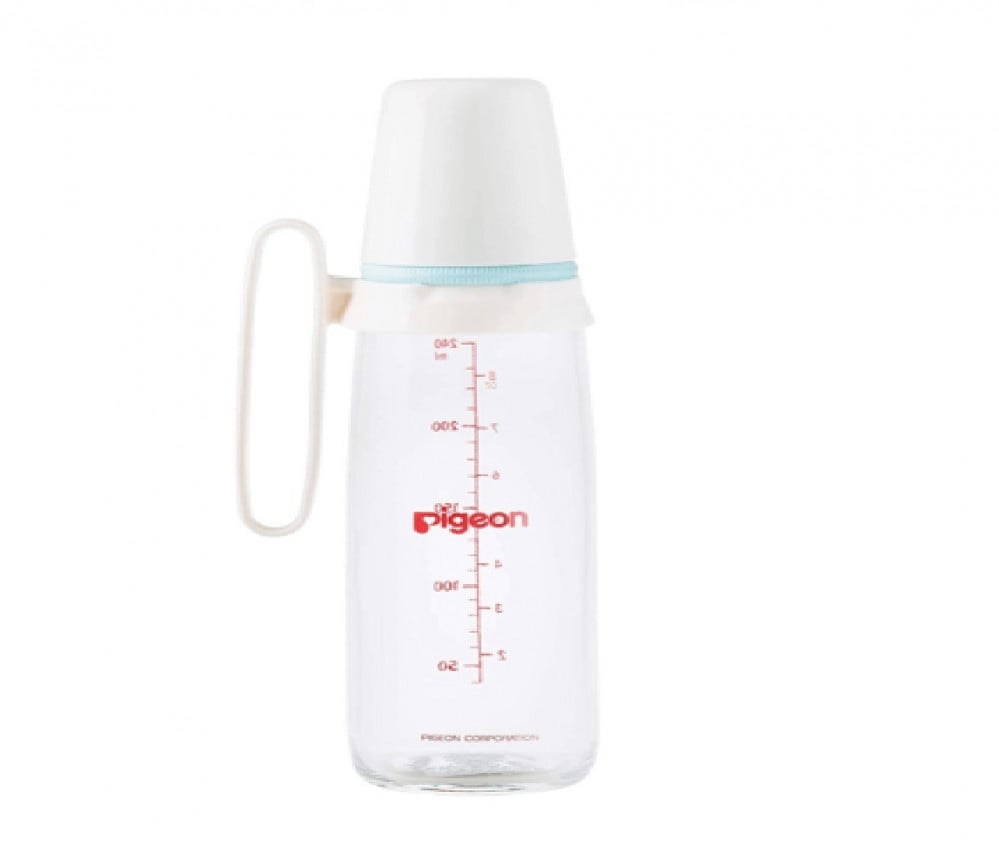 زجاجة رضاعة زجاجية 240 مل مع يد سهلة الحمل والتنظيف للرضعزجاجة رضاعة زجاجية 240 مل مع يد سهلة الحمل والتنظيف للرضع