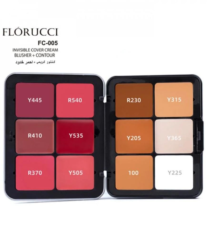 مجموعة بلاشر وكونتور كريمي من FLRUCCI بـ12 لون متعددة
