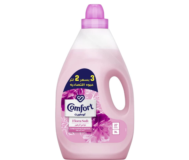 منعم أقمشة فلورا سوفت من Comfort بنعومة وانتعاش 3 لتر